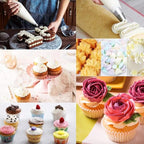 Extra Large Piping Tips Set for Cupcake Cake Decorating,6 Big Icing Tips with Round Star Rose Petal Ruffle Pastry Tips for Frosting
