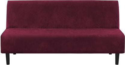 H.VERSAILTEX Real Velvet Futon Cover Armless Sofa Covers Sofa Bed Covers by HVERSAILTEX