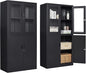 71”H Display Cabinet with Adjustable Shelves, 4 Door Display Cabinets with by AFAIF
