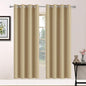 Yakamok Room Darkening Curtains 52x72 inch Length Beige-Living Room | 2 panels by Yakamok