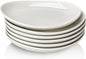 Sweese 7.8" Porcelain Dessert Plates Set, Grey, Set of 6 - Scratch Resistant, Dishwasher Microwave Safe