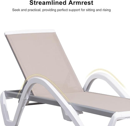 PURPLE LEAF Patio Chaise Lounge Chair - Image 4