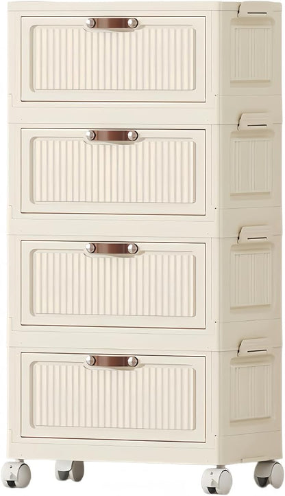 4-Tier Foldable Storage Cabinet by FoldTrend