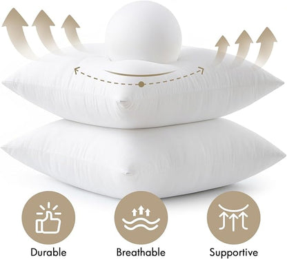 MIULEE 26x26 Euro Pillow Inserts 4 Pack, 100% Virgin Filling Throw Pillows | - Image 3