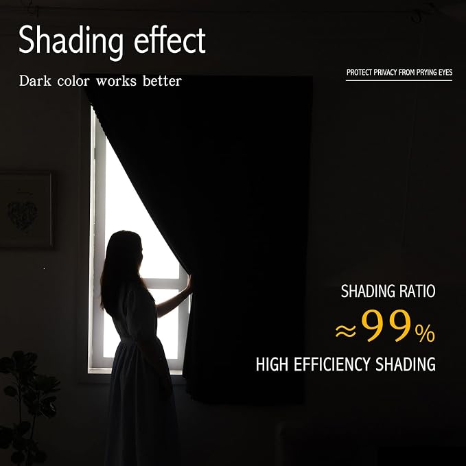 Portable Light Blocking Curtains Self-Stick Design, Removable Adhesive Window - Image 3
