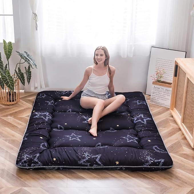 MAXYOYO Japanese Futon Mattress Floor Mattress Sleeping Pad Foldable Mat Roll - Image 4