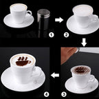 32 Pcs Coffee Decorating Stencils, SENHAI 2 Pack 32 Pcs Foam Latte Art Stencils Barista Template for Decorating Oatmeal Cupcake Cake Cappuccino Hot Chocolate for Adult Kids Children