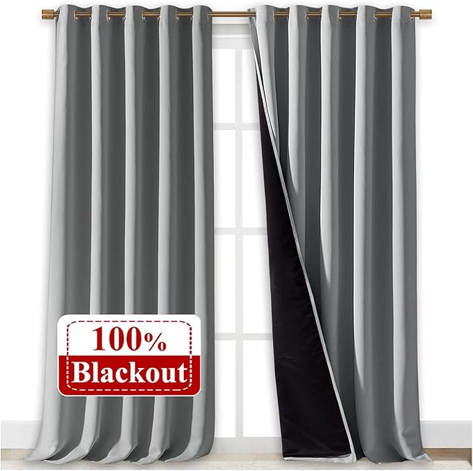 NICETOWN 100% Blackout Blinds, Laundry Room Decor Window Treatment Curtains - Image 2