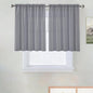 SpaceDresser Basic Rod Pocket Sheer Voile Window Curtain Panels Grey 1 Pair 2 by SpaceDresser