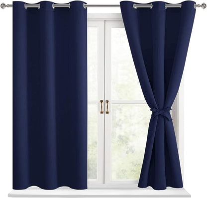 Blackout Curtains for Bedroom, 38 x 54 Inch, 2 Panels | Thermal Insulated & by Hiasan