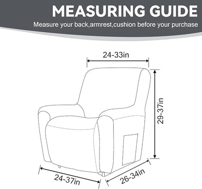 Cupuamon Recliner Chair Covers, Lazy Boy Recliner Covers Stretch Reclining - Image 2