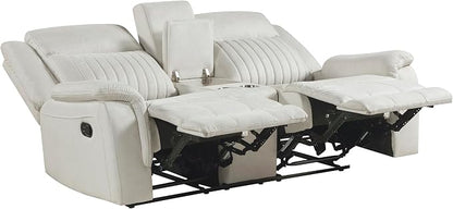 Lexicon Manual Double Reclining Loveseat, Polished Microfiber Manual Wall - Image 10