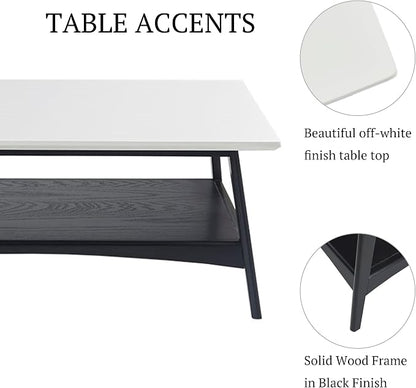 Madison Park Coffee Table with Storage Shelf, Rectangular Table - Image 4