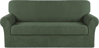Turquoize Stretch Sofa Slipcover 2 Pieces Sofa Cover Couch Cover by Turquoize