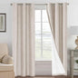 H.VERSAILTEX Blackout Linen Curtains, 100% Blackout Drapes Textured Blackout by HVERSAILTEX