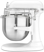 KitchenAid KSMC895WH 8-Quart Commercial Countertop Mixer with Bowl-Guard, 10-Speed, Gear-Driven, White