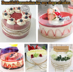 Cake Rings Mousse Mold Acetate Cake Collar Set - Adjustable 6 to12 Inches Stainless Steel Baking Rings Round Cake Molds with 5.5 x 394 Inch Clear Cake Acetate Sheet Rolls for Baking Pastry, Cake Decor