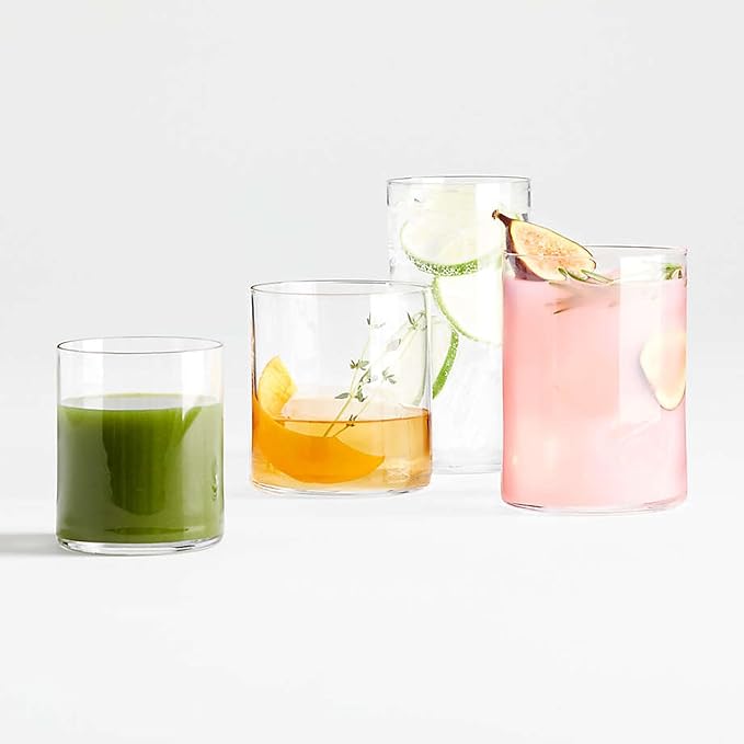 Luigi Bormioli Top Class 12.25 oz Double Old Fashioned Glasses - Set of 6 Elegant Italian-Made Drinkware with Simple Lines Durable Glassware for Whiskey Cocktails, Water, Juice - Great for Gifting