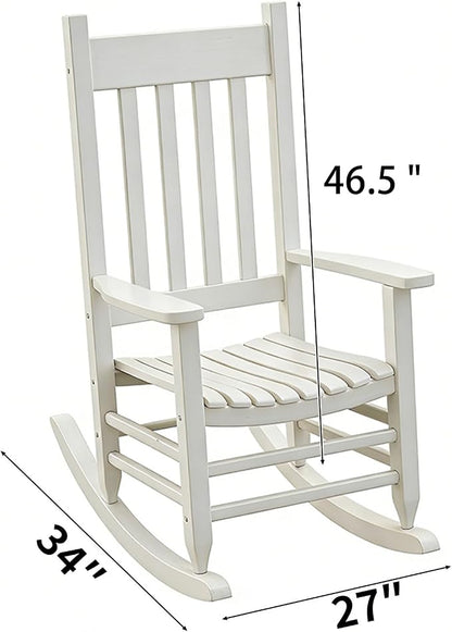 Oversized Outdoor Wooden Rocking Chair - Image 3