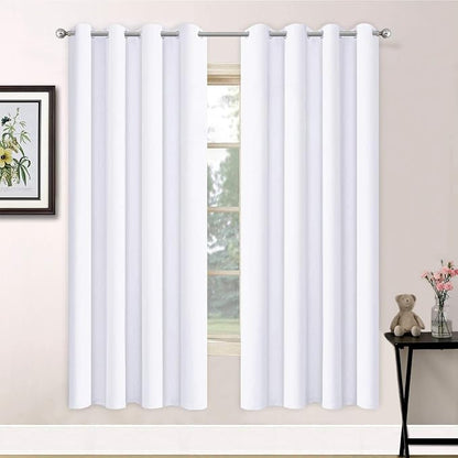 Yakamok Room Darkening Curtains 52x72 inch Length Pure White-Living Room | 2 by Yakamok