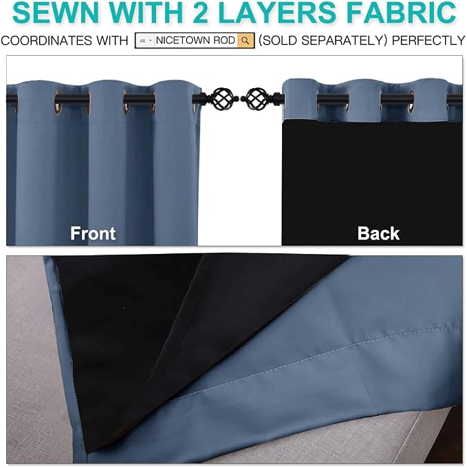 NICETOWN 100% Blackout Curtains - Image 4