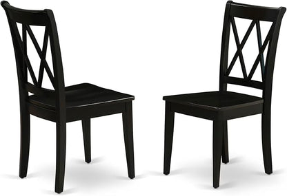 East West Furniture CLC-BLK-W Clarksville Dining Chairs by EastWestFurniture