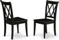 East West Furniture CLC-BLK-W Clarksville Dining Chairs by EastWestFurniture