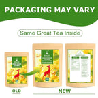 WT WEETEE Lemon & Ginger Herbal Tea, 100% Natural Ingredients, Made With Lemongrass, 100 Count Caffeine-Free Tea Bags