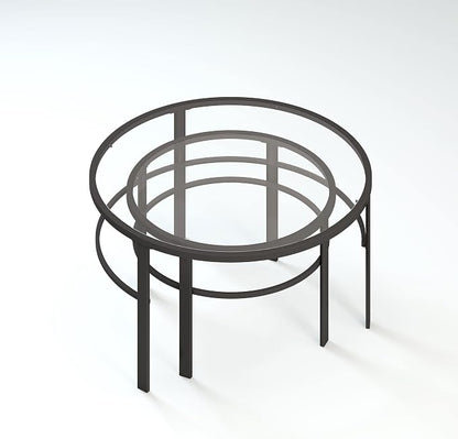 Henn&Hart Round Nested Coffee Table in Blackened Bronze, Coffee Table coffee - Image 12