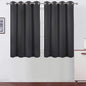 Dark Grey Thermal Blackout Curtains/52 x 45 Inch/Set of 2 Panels Room Darkening by Lemomo