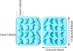 2-Pack Nordic Blue Seashell Silicone Molds for Chocolate Candy Baking Decorations