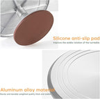 Revolving 12 Inch Round Aluminum Cake Decorating Stand - Turntable, Rotating for Pastries & Decorations