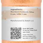 Neon Orange BAKELL Edible Glitter, 45 Grams | TINKER DUST Edible Glitter | KOSHER Certified | 100% Edible Glitter | Cakes, Cupcakes, Cake Pops, Drinks, Dessert Vegan Glitter & Dusts (45g Shaker, Neon Orange)