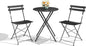 3-Piece Folding Bistro Set, Outdoor Patio Furniture Set by GarveeTech