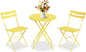 GarveeLife 3 Piece Patio Bistro Set, Folding Patio Bistro Table and Chairs Set by GarveeLife