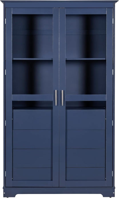 VilroCaz 75'' Tall Kitchen Pantry, Wood Freestanding Kitchen Storage Cabinet - Image 4
