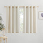 NICETOWN Natural Linen Cafe Curtains 45 inch Length, Thick Flax Linen Window by NICETOWN