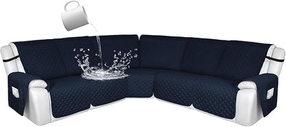 HDCAXKJ 100% Waterproof Reclining Sectional Couch Covers L Shape Recliner Sofa by HDCAXKJ