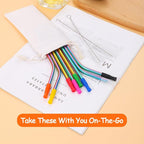 Lazycorner 16 Pcs Short Metal Straw, 6mm 5.5" 6.5" Kids Reusable Straw Silicone Tips Cleaner, Mini Small Stainless Steel Straws Fit 8 10 12 oz Tumbler/Wine Tumblers, Reusable Cocktail Straws(Rainbow)