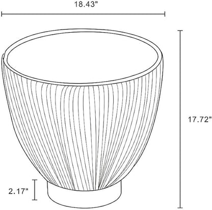 Manhattan Comfort Anderson Modern 18.43" Round End Table 2.0 - Image 3