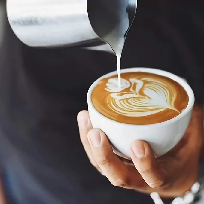 Milk Frothing Pitcher 50oz, Espresso Steaming Pitchers 50 Oz, Espresso Machine Accessories, Milk Frother cup 1500ml, Coffee Cappuccino Latte Art, Stainless Steel Jug with Dsecorating Art Pen