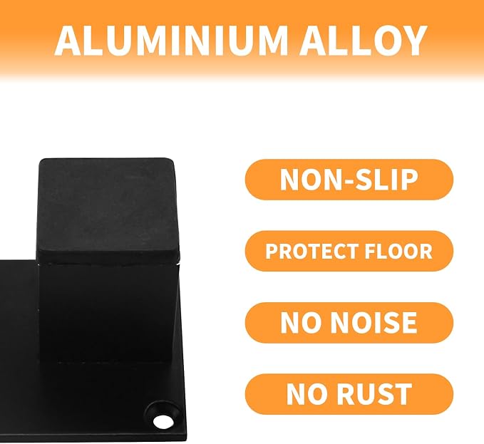 4Pcs 3Inch Metal Furniture Legs, Square Metal Cabinet Support Foot - Image 3