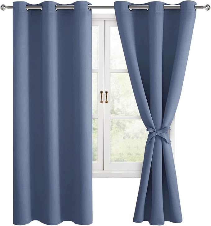 Blackout Curtains for Bedroom, 38 x 63 Inches Length, Window Curtains for by Hiasan