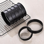12Pieces Crumpet Rings Nonstick English Muffin Rings, 3.15 Inch Stainless Steel Double Rolled Metal Baking Tart Ring Molds for cookies, pastries