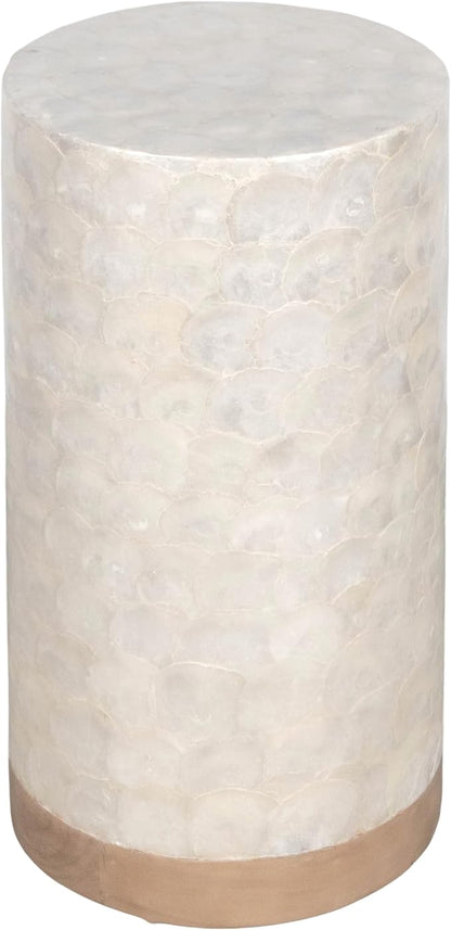 East at Main Capiz Shell Martini Table – White Accent Table, Small Decorative - Image 4