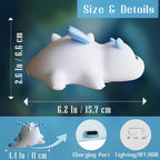 Dragon Night Light, Cute Baby Dragon Gifts, Soft Silicone Lamp with 3 Level Warm Light and RGB Changing, Breastfeeding Nursery Portable Kawaii Bedside Lamp for Baby, Toddler, Boys and Girls