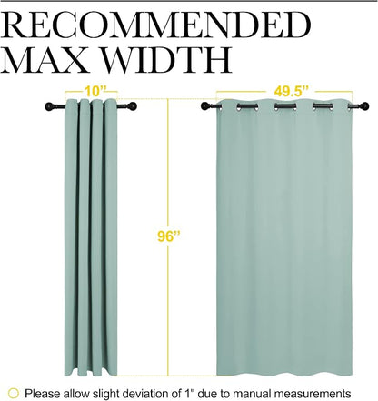 NICETOWN Aqua Blue Blackout Curtains 96" Long - Image 7