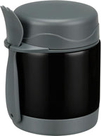10oz Soup Thermo for Hot Food Kids,Lunch Thermo Kids Food Jar with Spoon Hot Insulated Food Containers,Leak Proof Stainless Steel Wide Mouth Lunch Food Thermo Jar for School(Black)