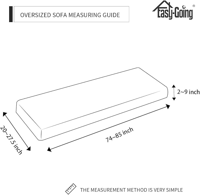 Easy-Going Stretch 1 Piece Oversized Couch Cushion Cover - Image 6