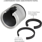 Espresso Tamping Station, Coffee Portafilter Holder, Aluminum Alloy Stand Fit for Most 51mm, 53mm, 54mm and 58mm Portafilter (Round,Silver)